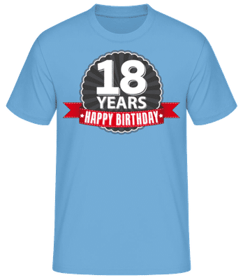 18 Years Birthday - Men's Basic T-Shirt - Light blue - Front