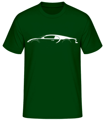'Bugatti Chiron Super Sport' Silhouette - T-shirt standard Homme - Vert bouteille - Devant