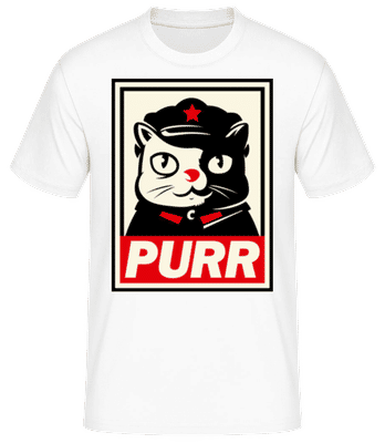 Purr - Männer Basic T-Shirt - Weiß - Vorne