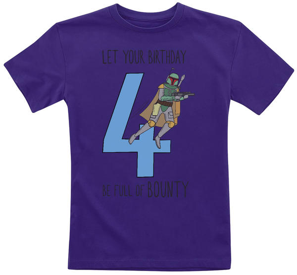 Aperçu: Star Wars - Boba Fett Bounty Birthday - Birthday - Enfant T-shirt - Pourpre - Devant