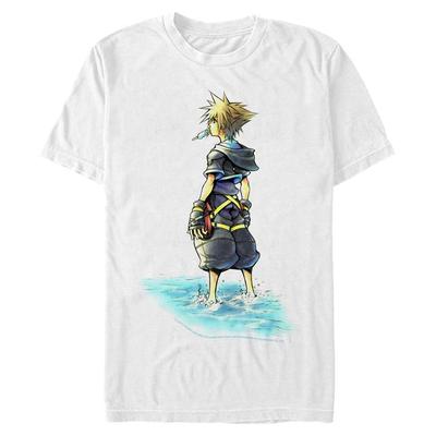 Disney - Kingdom Hearts - Sora Feet Wet - Men's T-Shirt - White - Front