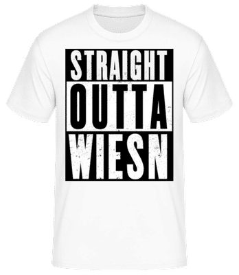 Straight Outta Wiesn black - T-shirt standard Homme - Blanc - Devant
