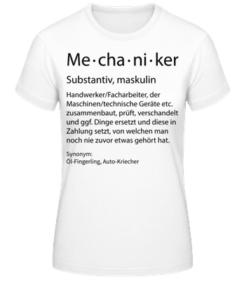 Mechaniker Quatsch Duden Punkt - Frauen T-Shirt B&C - Weiß - Vorne
