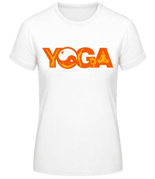Aperçu: Yoga Sign Orange - T-shirt standard Femme - Blanc - Devant