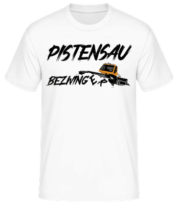 Pistensau Bezwinger - Männer Basic T-Shirt - Weiß - Vorne
