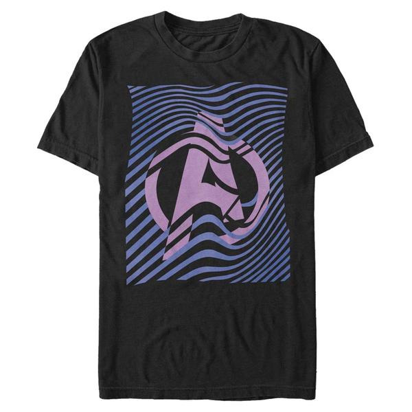 Aperçu: Marvel - Avengers - Photo de groupe Wavy Avengers Icon - Homme T-shirt - Noir - Devant