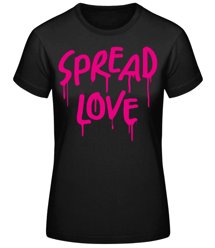 Vorschau: Spread Love - Frauen T-Shirt B&C - Schwarz - Vorne