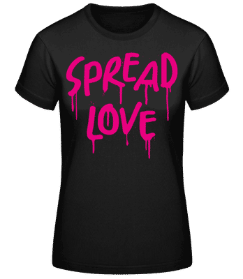Spread Love - Frauen T-Shirt B&C - Schwarz - Vorne