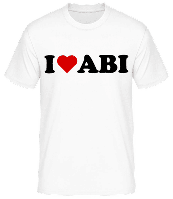 I Love Abi Black - Männer Basic T-Shirt - Weiß - Vorne