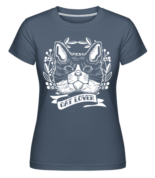 Preview: Cat Lover -  Shirtinator Women's T-Shirt - Denim - Front