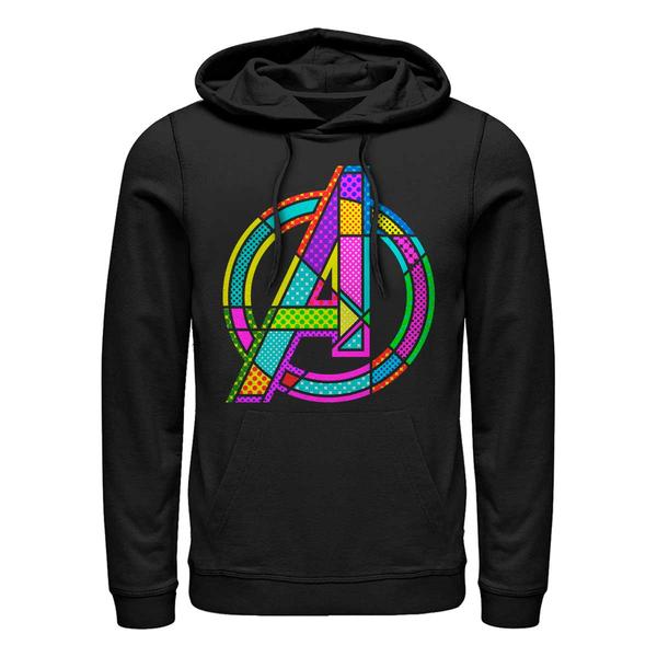 Aperçu: Marvel - Avengers - Avengers Halftone Pop A - Unisex Sweat à capuche - Noir - Devant
