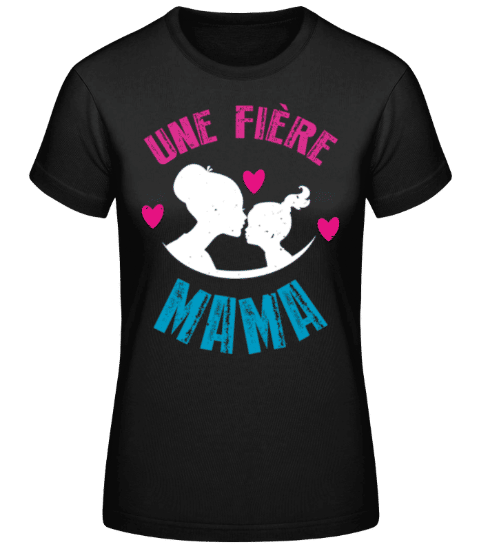Aperçu: Une Fière Maman - T-shirt standard Femme - Noir - Devant