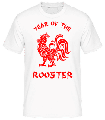 Chinese Zodiac Year Of The Rooster - Men's Basic T-Shirt - White - Front