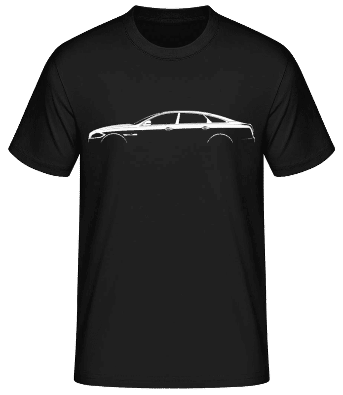 Vista previa: 'Jaguar XJ L (X351)' Silhouette - Camiseta básica para hombre - Negro - delante