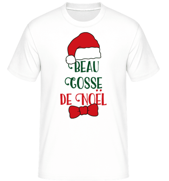 Aperçu: Beau Gosse De Noël -  T-Shirt Shirtinator homme - Blanc - Devant