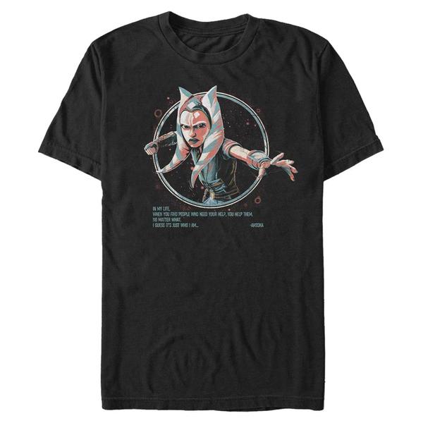 Aperçu: Star Wars - The Clone Wars - Ahsoka Just Who I Am - Homme T-shirt - Noir - Devant