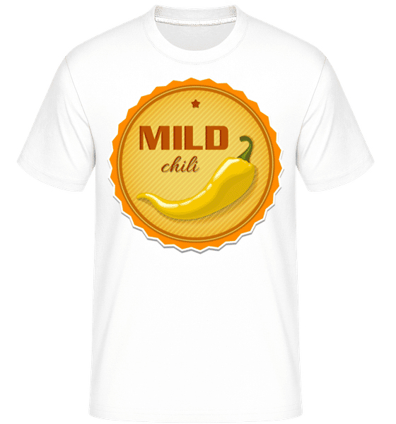 Aperçu: Mild Chili Sign -  T-Shirt Shirtinator homme - Blanc - Devant