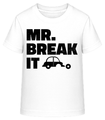 Mr. Break It - Shirtinator kids' shirt - White - Front