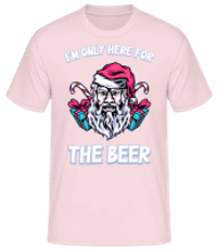 Only Here For The Beer White - Men's Basic T-Shirt - Pink - Front