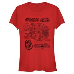 Star Wars - Millennium Falcon Falcon Schematic - Women's T-Shirt