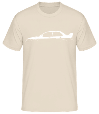 'Mitsubishi La. Evo. IX MR' Silhouette - Camiseta básica para hombre - Crema - delante