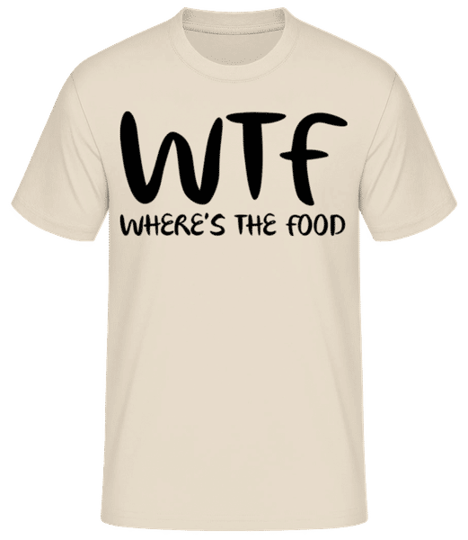 Aperçu: WTF Where's The Food - T-shirt standard Homme - Crème - Devant