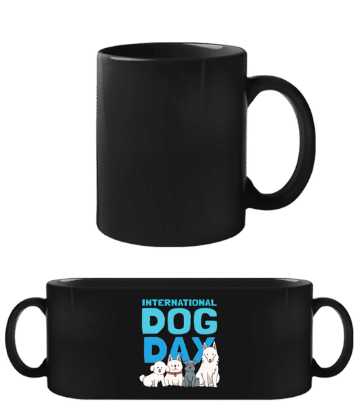 Aperçu: International Dog Day - Tasse Noire - Noir - Devant