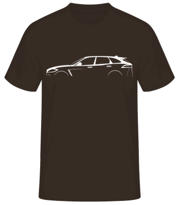 'Jaguar F-Pace SVR' Silhouette - Männer Basic T-Shirt - Braun - Vorne