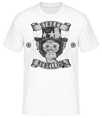 Street Rebellin - Männer Basic T-Shirt - Weiß - Vorne