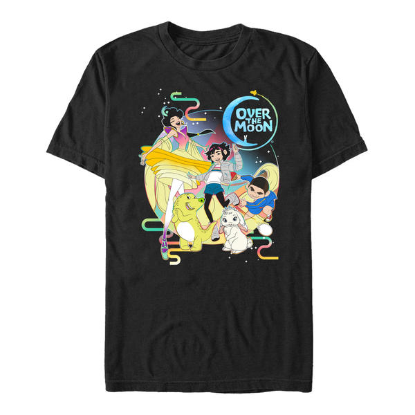 Aperçu: Netflix - Voyage vers la Lune - Skupina Group in Stars - Homme T-shirt - Noir - Devant