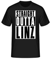 Straight Outta Linz black · Männer Basic T-Shirt