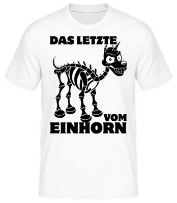Das Letzte Vom Einhorn - Männer Basic T-Shirt - Weiß - Vorne