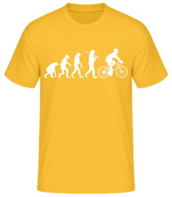 Evolution Of Cycling - Camiseta básica para hombre - Amarillo dorado - delante