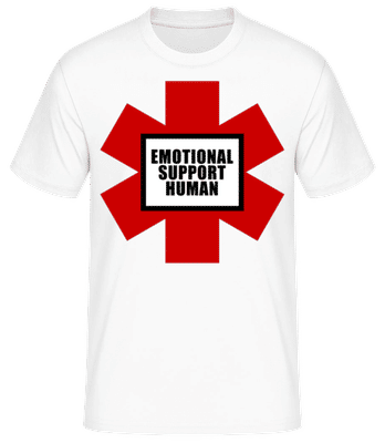Emotional Support Human - Men's Basic T-Shirt - White - Front