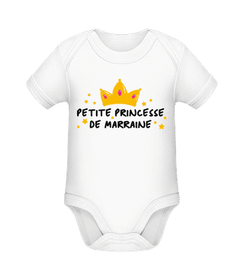 Petite Princesse - Body manches courtes bio - Blanc - Devant