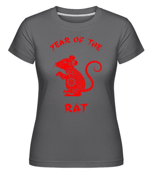 Preview: Chinese Zodiac Year Of The Rat - Shirtinator Women's T-Shirt - Anthracite - Front