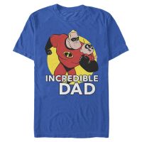 Disney - Neviditeľní - Mr. Incredible & Jack-Jack Best Father - Deň otcov - Pánske Tričko - Kráľovská modrá - Predné