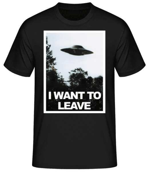Vorschau: I Want To Leave - Männer Basic T-Shirt - Schwarz - Vorne