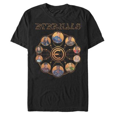 Marvel - Eternals - Group Shot Eternals Circular Gold - Men's T-Shirt - Black - Front
