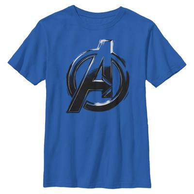 Marvel - Avengers - Avengers Logo Sketch - Kids T-Shirt - Royal blue - Front