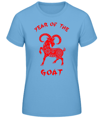 Chinese Zodiac Year Of The Goat - Frauen Basic T-Shirt - Hellblau - Vorne