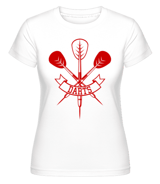 Aperçu: Dart Club Arrow -  T-shirt Shirtinator femme - Blanc - Devant