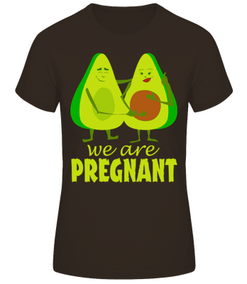 Avocado Pregnant - Women's Basic T-Shirt - Brown - Front