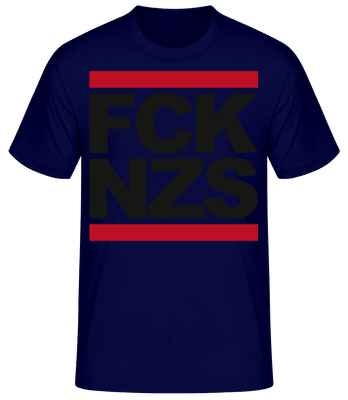 FCK NZS - T-shirt homme B&C - Bleu marine - Devant