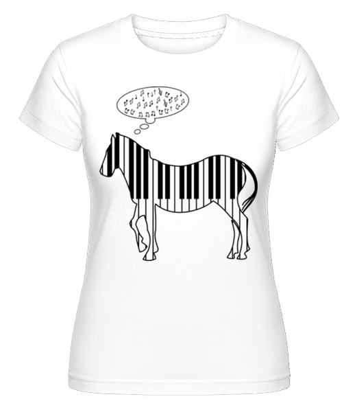 Piano Zèbre -  T-shirt Shirtinator femme - Blanc - Devant