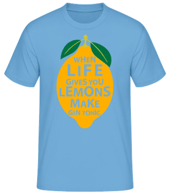 When Life Gives You Lemons - Männer Basic T-Shirt - Hellblau - Vorne