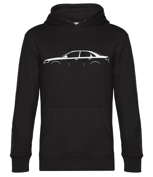 Aperçu: 'Audi A4 (B7)' Silhouette - Sweat à capuche premium Unisexe - Noir - Devant