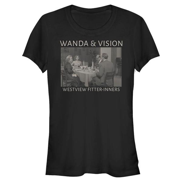 Aperçu: Marvel - WandaVision - Wanda & Vision Fitter Inners - Femme T-shirt - Noir - Devant