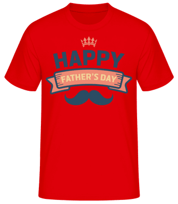 Happy Fathers Day Res - Men's Basic T-Shirt - Red - Front