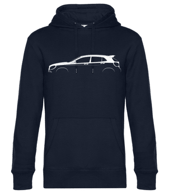 'Mercedes GLA X156' Silhouette - Unisex premium mikina s kapucí - Namořnická modrá - Napřed
